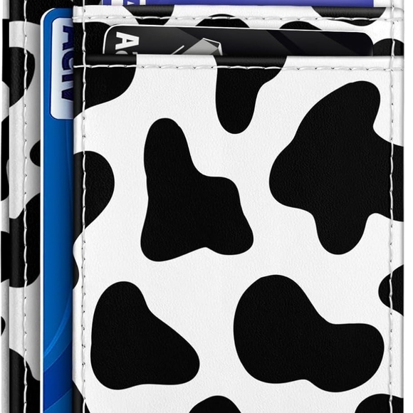 RFID Blocking Cow Print Card Holder - Picture 2 of 4